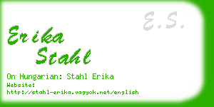 erika stahl business card